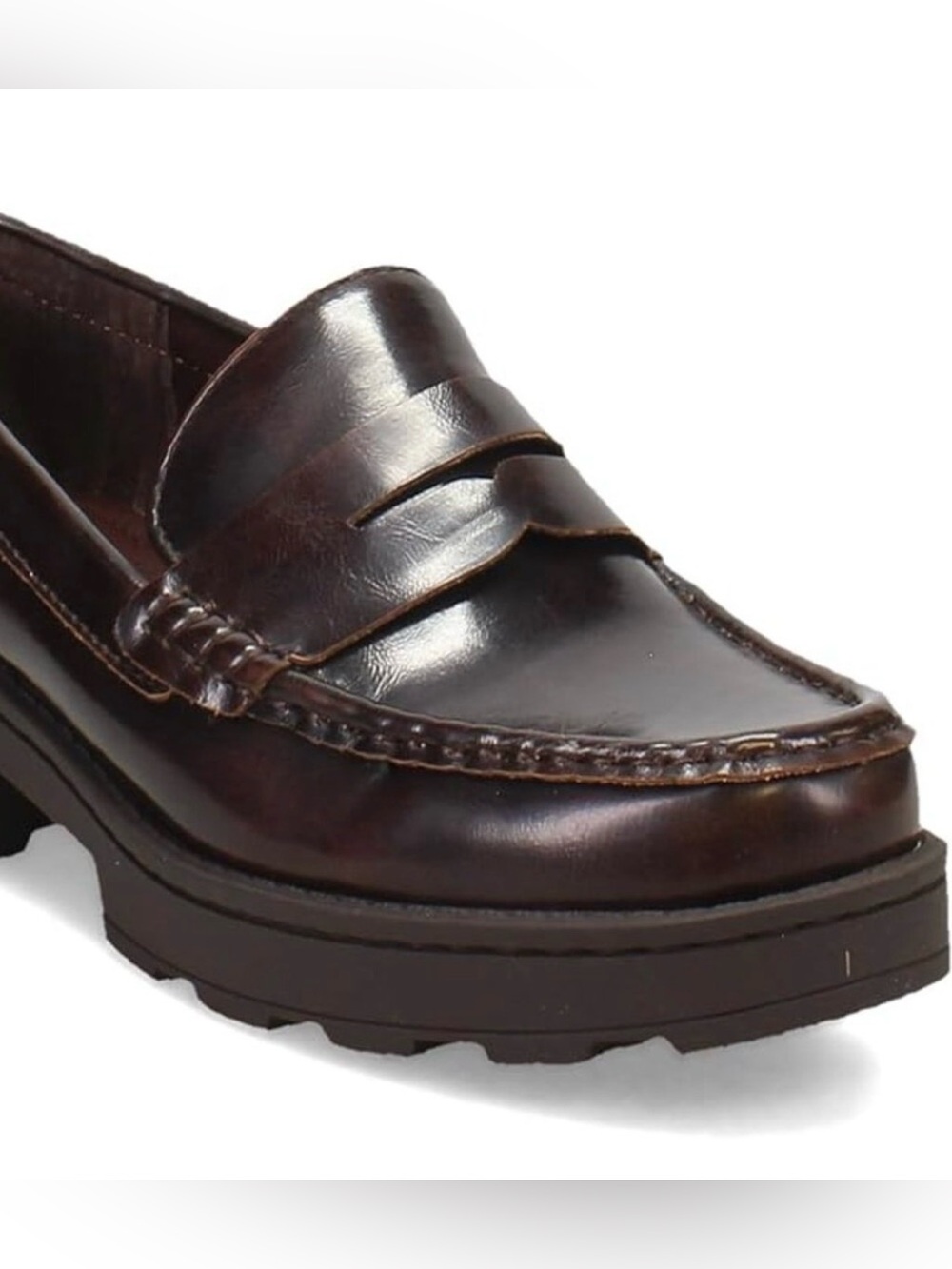 b.o.c. Women's Dark Brown Leather Penny Loafers